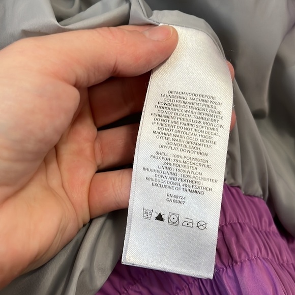 Vintage Columbia Purple Hooded Down Filled Women’s Winter Puffer Ski Jacket - Picture 3 of 11